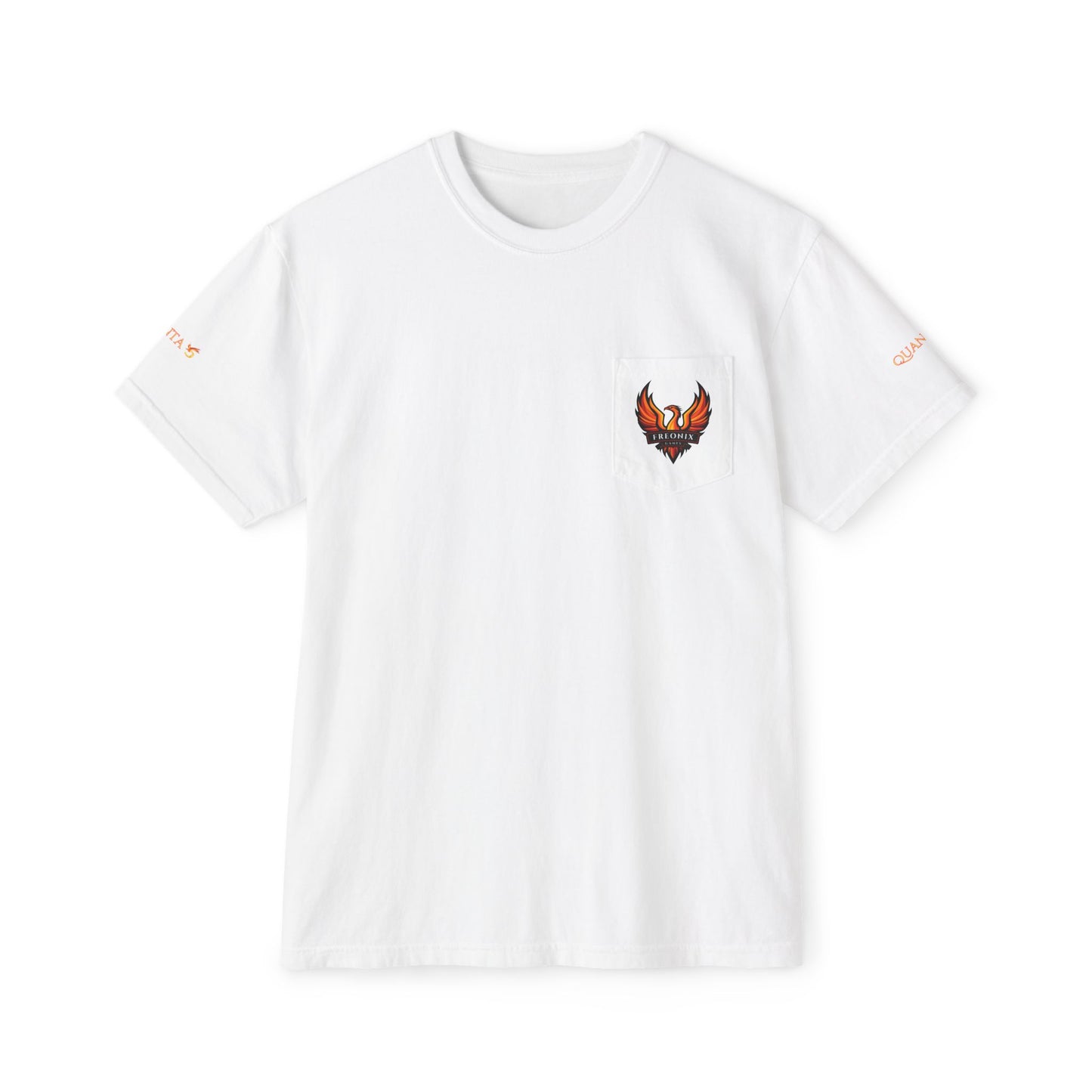 Pocket T-Shirt - Freonix Games Quanta 5 Phoenix Design